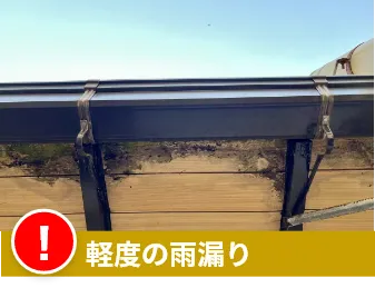  軽度の雨漏り