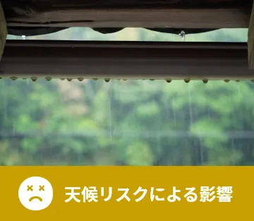 天候リスクによる影響